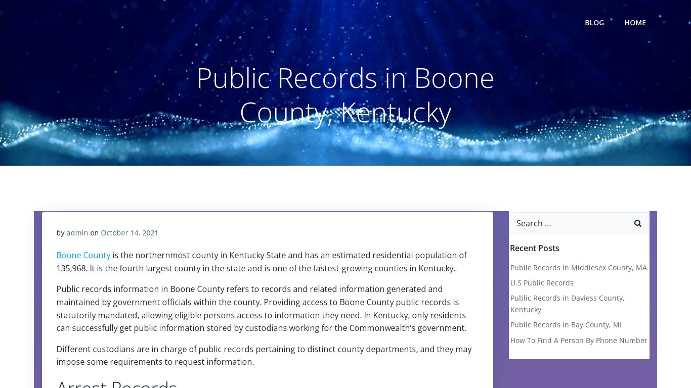 Public Records Information Boone County, Kentucky